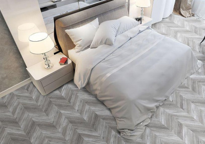 Пробковый пол Corkstyle Chevron silver